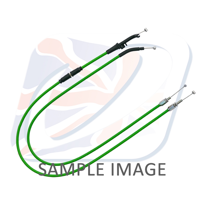 Throttle cables (pair) Venhill featherlight green