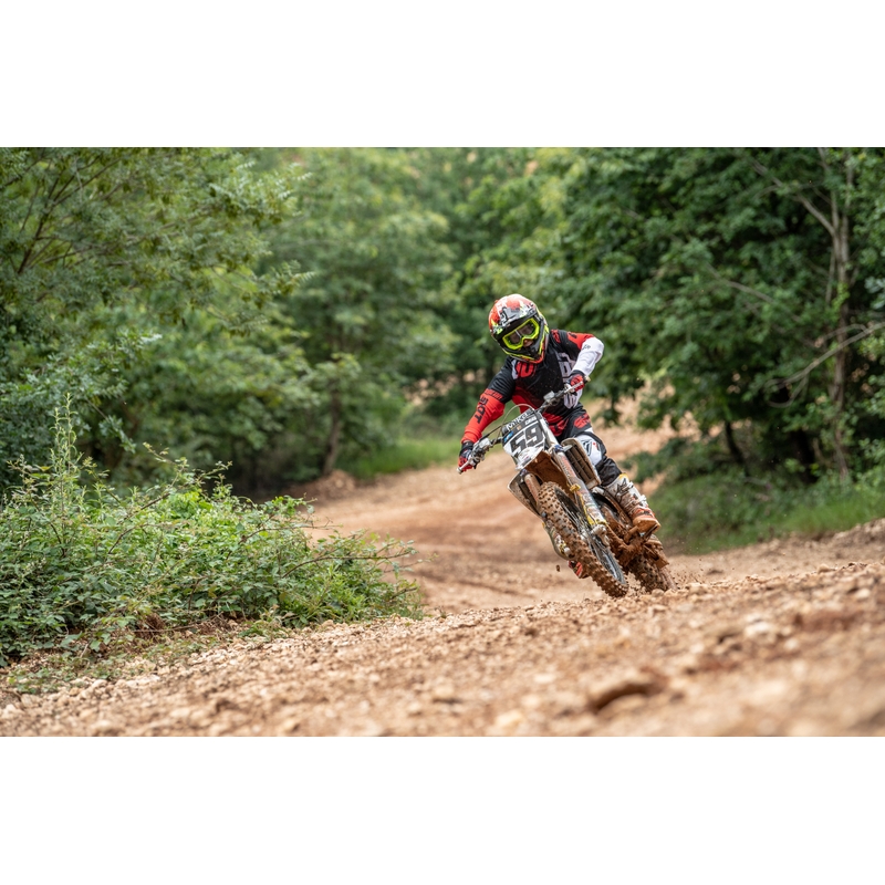 Dziecięce motokrosowe spodnie Shot DEVO Ultimate czarno-czerwone