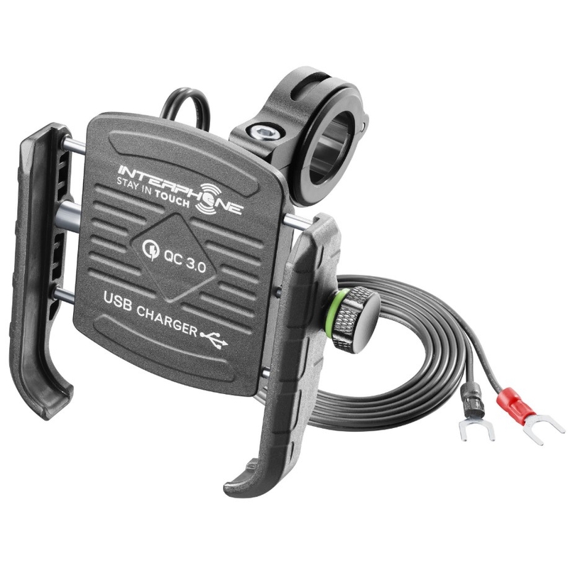 Uniwersalny uchwyt Interphone Motocrab z portem USB