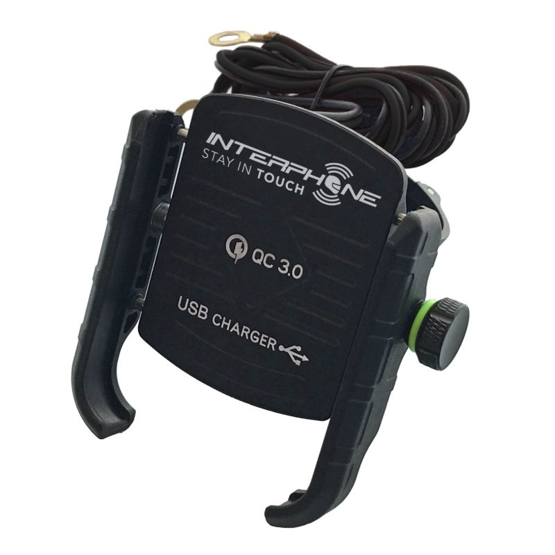 Uniwersalny uchwyt Interphone Motocrab z portem USB