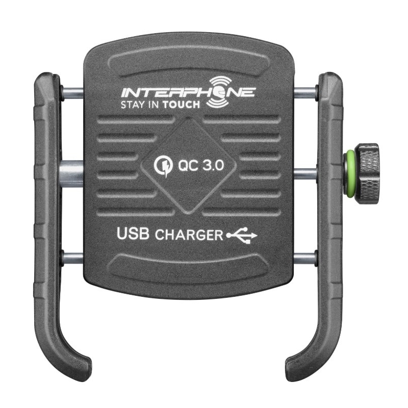 Uniwersalny uchwyt Interphone Motocrab z portem USB