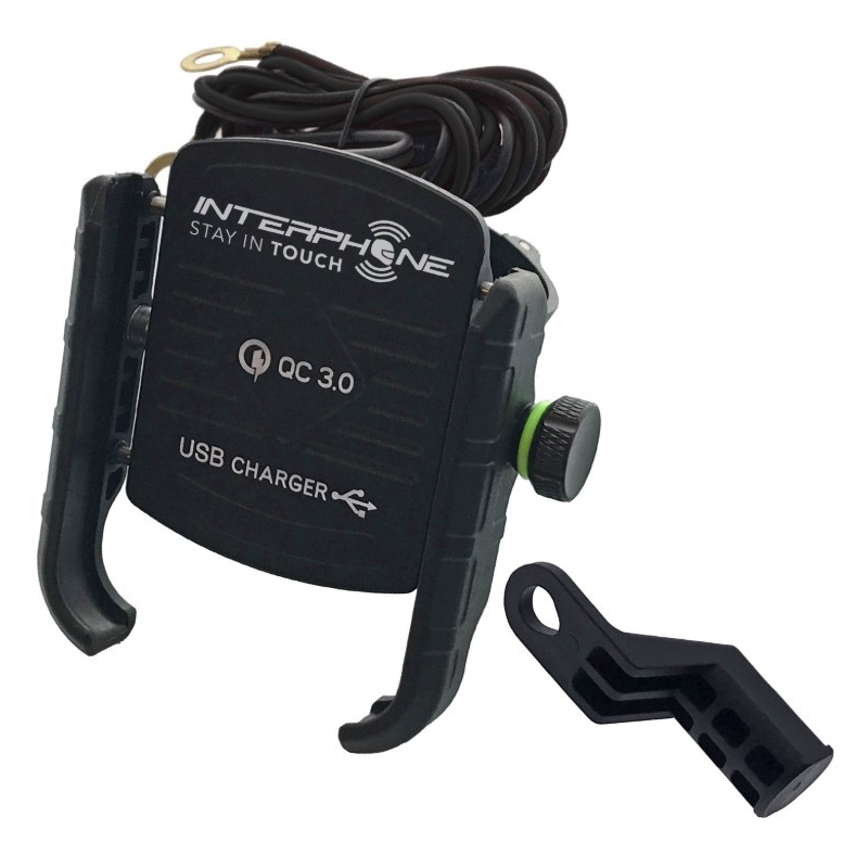 Uniwersalny uchwyt Interphone Motocrab z portem USB