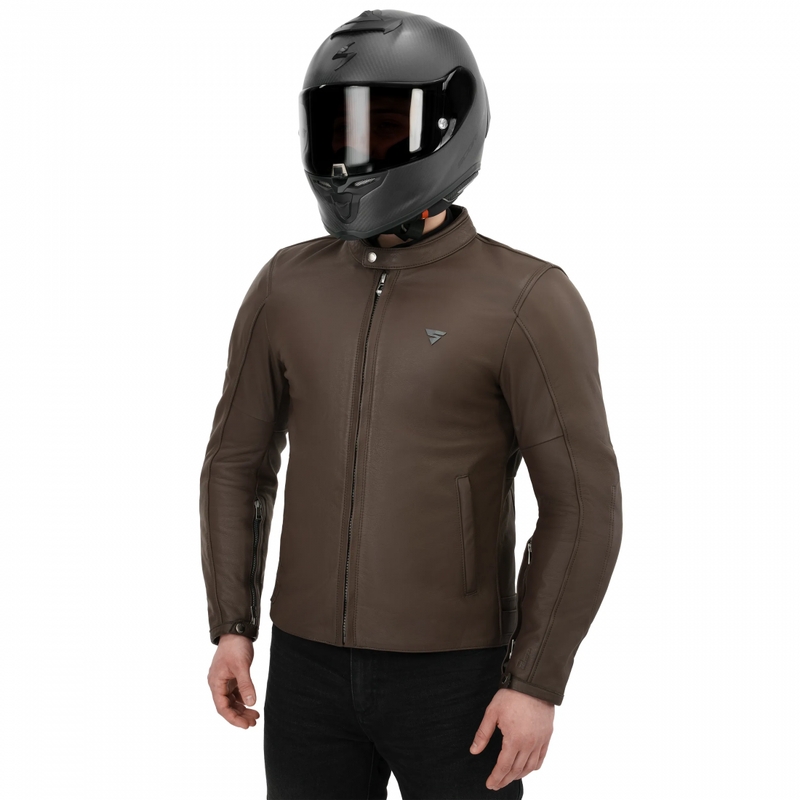 Kurtka motocyklowa skórzana Shima Hunter 3.0 brązowa
