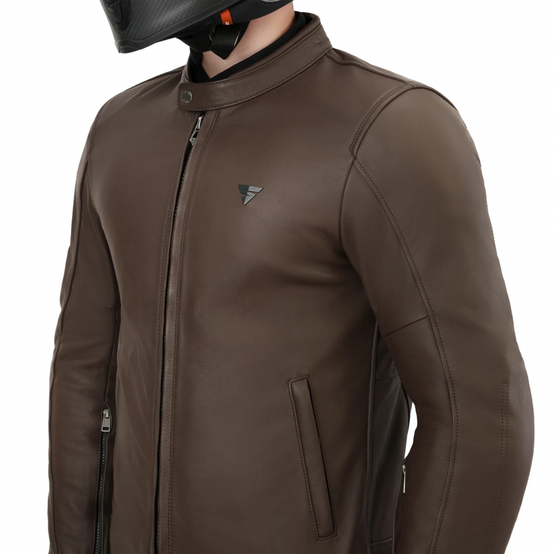 Kurtka motocyklowa skórzana Shima Hunter 3.0 brązowa