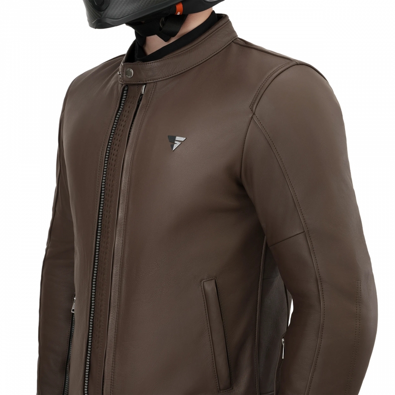 Kurtka motocyklowa skórzana Shima Hunter 3.0 brązowa