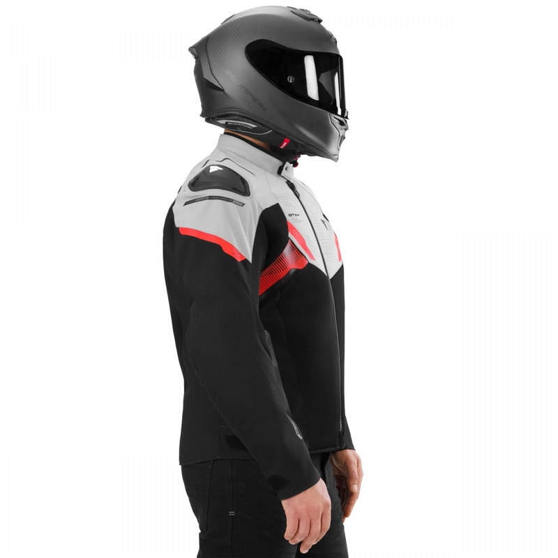 Kurtka motocyklowa Shima STX Air szaro-czerwona