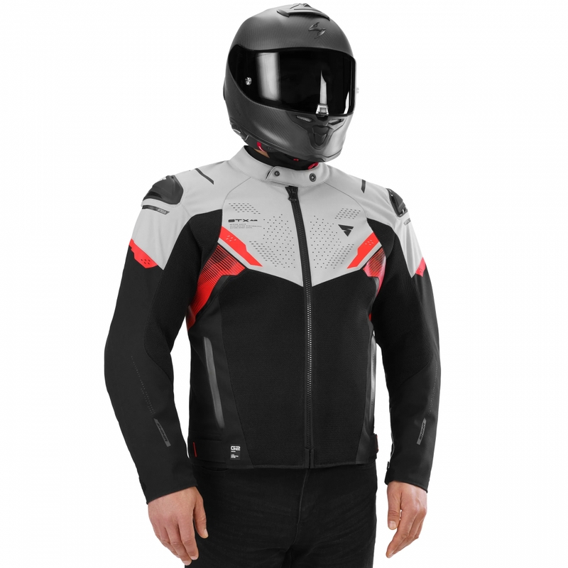 Kurtka motocyklowa Shima STX Air szaro-czerwona