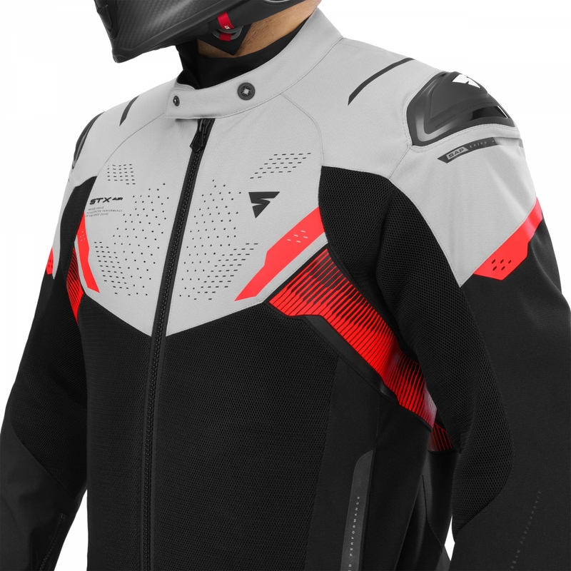 Kurtka motocyklowa Shima STX Air szaro-czerwona