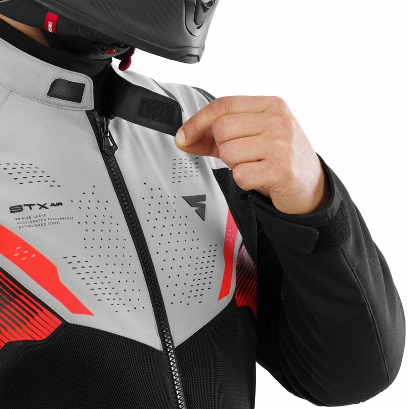 Kurtka motocyklowa Shima STX Air szaro-czerwona