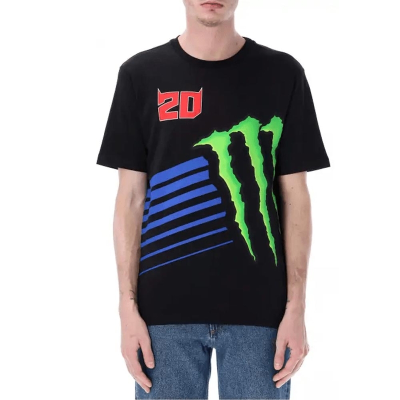 Koszulka z logo Monster Energy Fabio Quartararo w kolorze czarnym