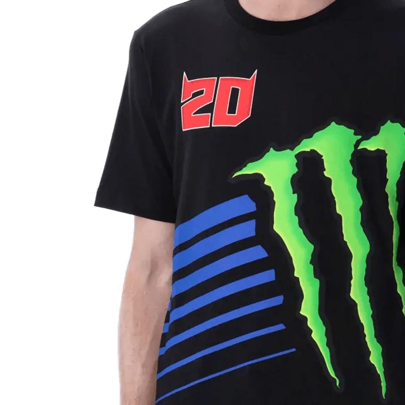 Koszulka z logo Monster Energy Fabio Quartararo w kolorze czarnym