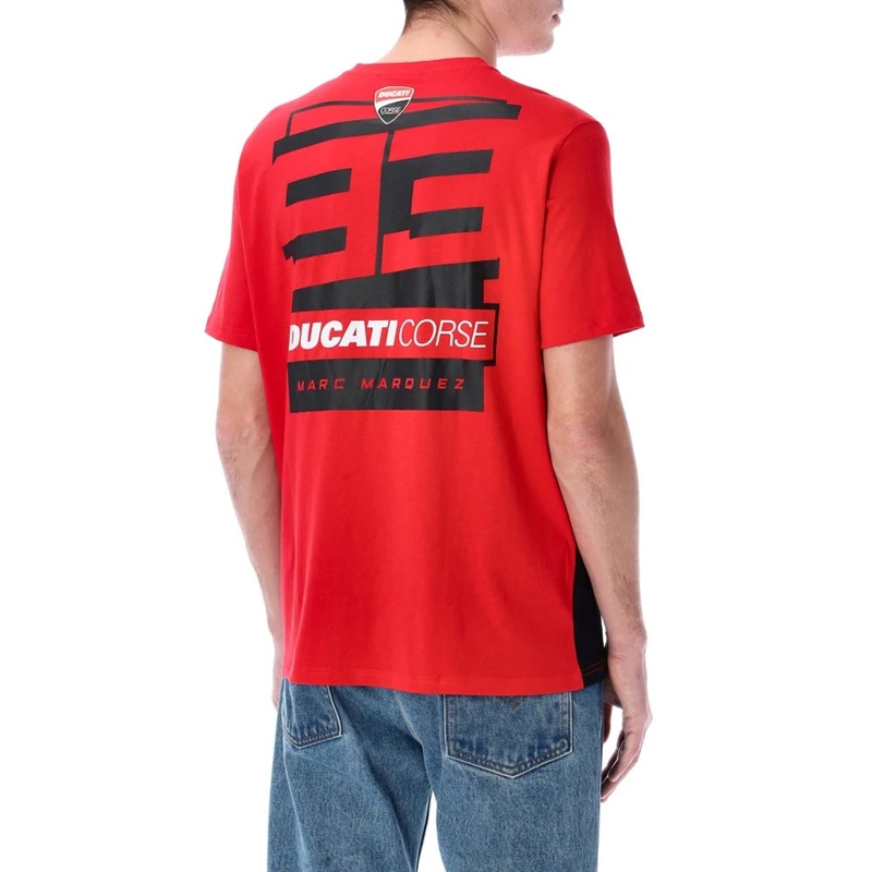 Koszulka Ducati Corse Marc Marquez z logo w kolorze czerwonym