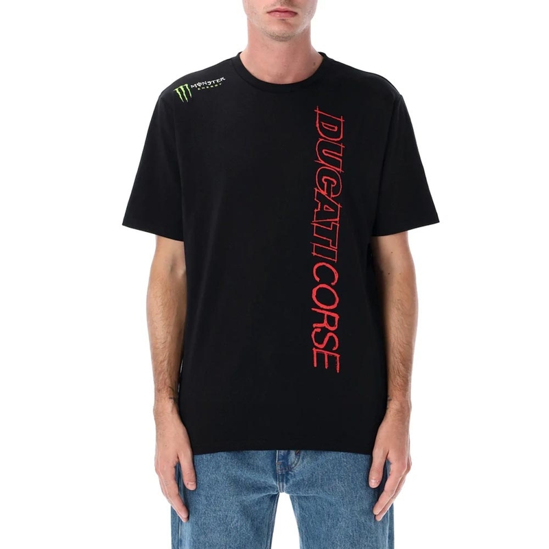 Koszulka Ducati Corse Monster Energy z logo w kolorze czarnym