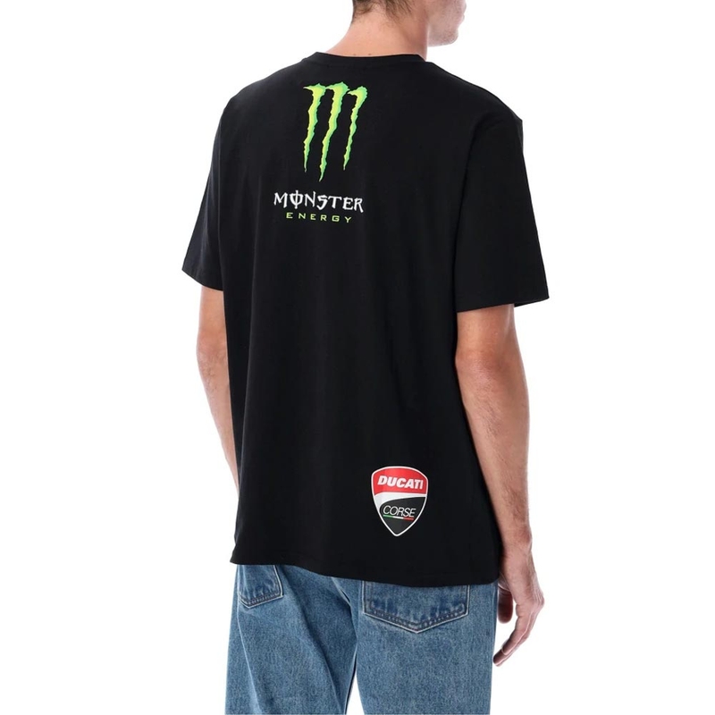 Koszulka Ducati Corse Monster Energy z logo w kolorze czarnym