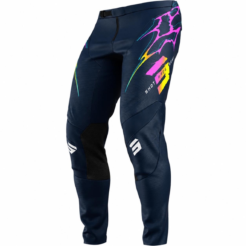 Spodnie motocrossowe Shot Contact Rac niebieskie