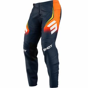 Spodnie motocrossowe Shot Devo Future niebiesko-pomarańczowe