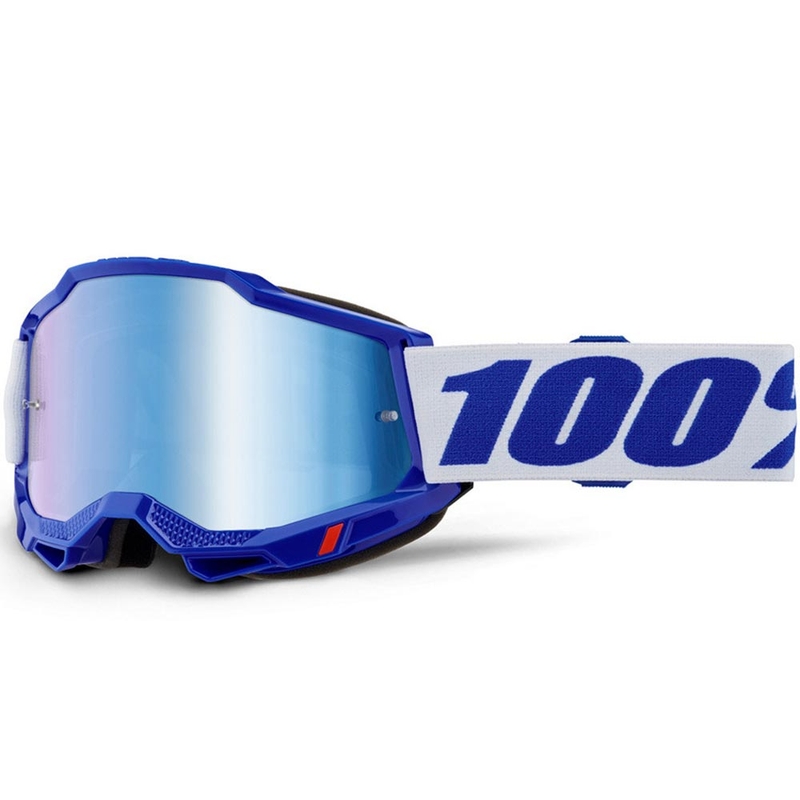 Okulary motocrossowe 100% Accuri 2 niebieskie z niebieskim pleksiglasem