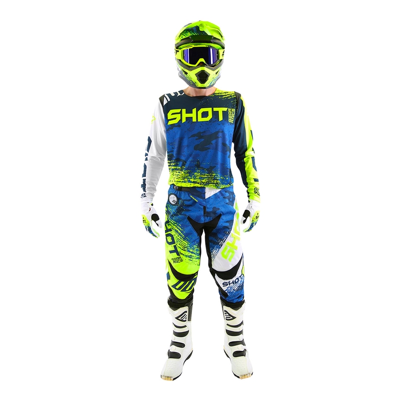 Komplet (bluza + spodnie) Shot CONTACT Counter niebiesko-fluo żółty