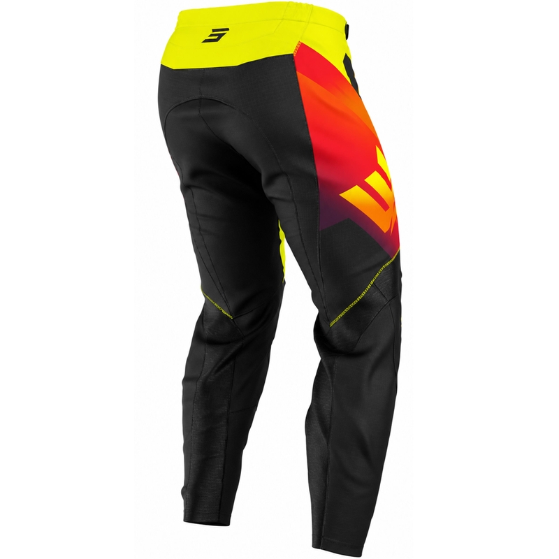 Spodnie motocrossowe Shot Draw Rocket dla dzieci w kolorze fluorescencyjnym i żółtym