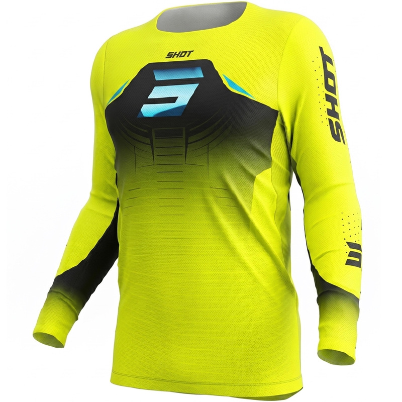 Koszulka motocrossowa Shot Aerolite Phase fluo yellow