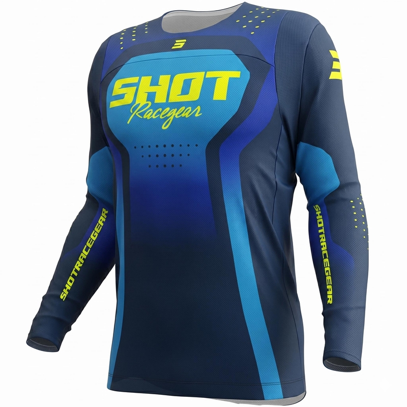 Koszulka motocrossowa Shot Contact Stream niebieska