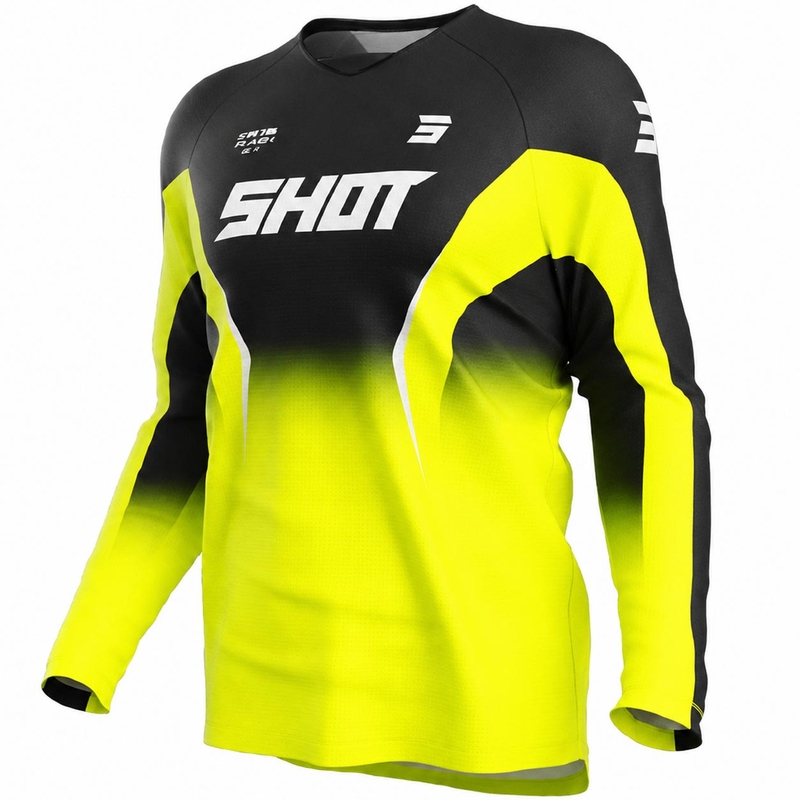 Koszulka motocrossowa Shot Draw Clash fluorescencyjna żółć