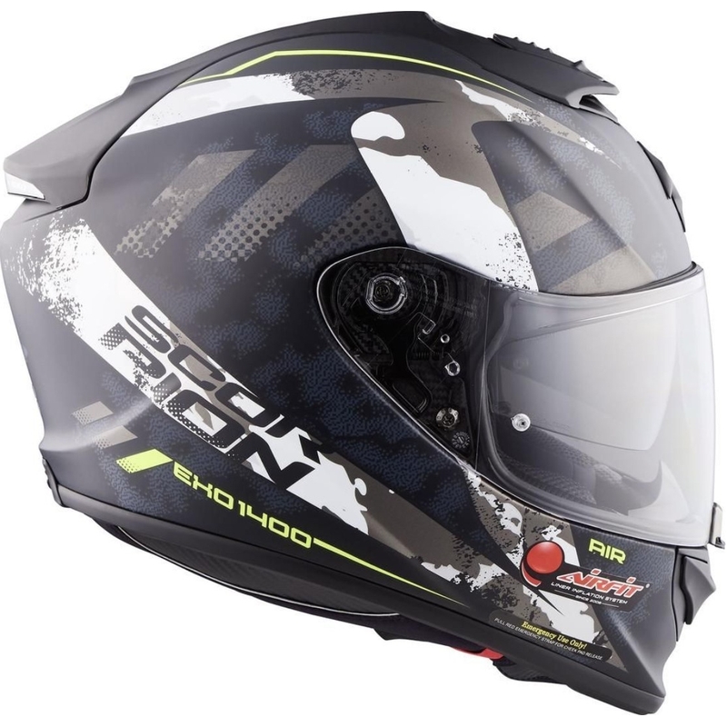 Integralny kask motocyklowy Scorpion EXO-1400 Air Sylex czarno-srebrny