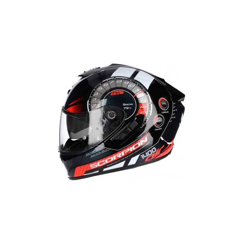 Integralny kask motocyklowy Scorpion EXO-1400 Air Torque czarno-czerwony