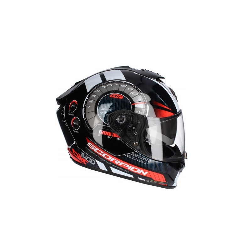 Integralny kask motocyklowy Scorpion EXO-1400 Air Torque czarno-czerwony