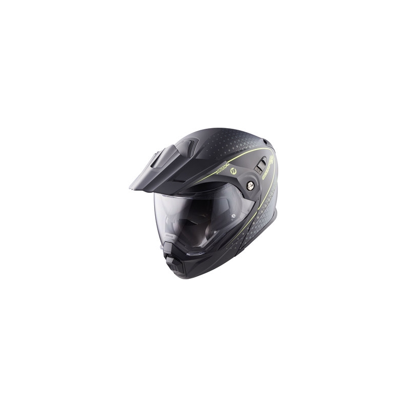 Szczękowy kask enduro Scorpion ADX-1 Horizon czarno-fluo żółty wyprzedaż