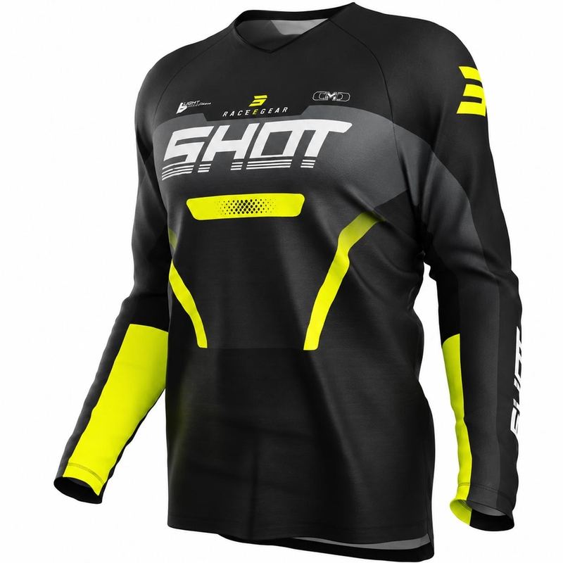 Koszulka motocrossowa Shot Draw Struck dla dzieci w kolorze szarym