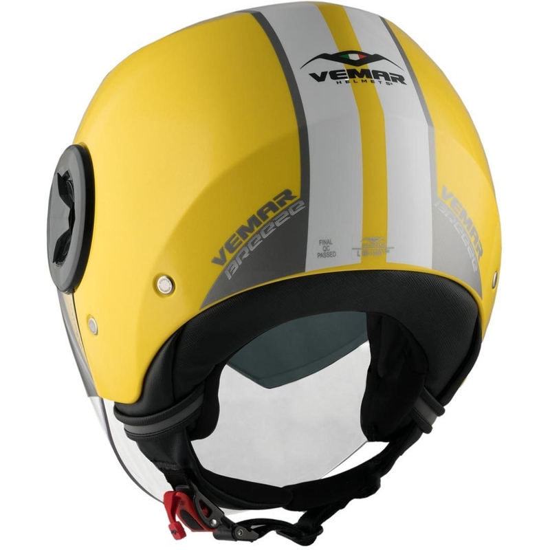 Otwarty kask motocyklowy Vemar Breeze Street żółto-biało-szaro-czarny