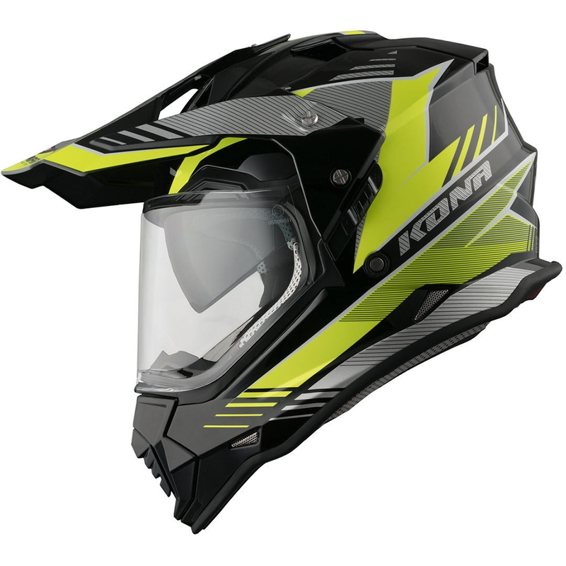 Enduro kask Vemar Kona Explorer czarno-srebrno-fluo żółty wyprzedaż