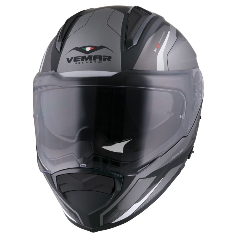 Integralny kask motocyklowy Vemar Zephir Lunar czarno matowy-biało-srebrny wyprzedaż
