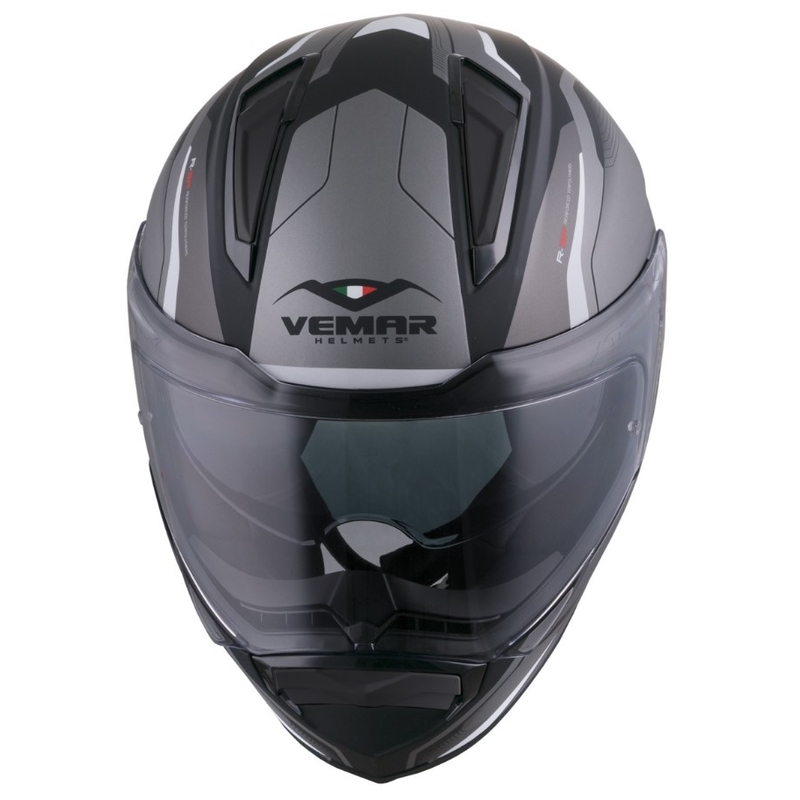 Integralny kask motocyklowy Vemar Zephir Lunar czarno matowy-biało-srebrny wyprzedaż