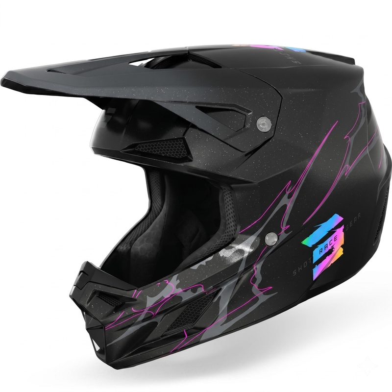 Kask motocrossowy Shot Speed Rac perłowo-czarny
