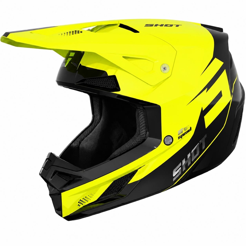 Kask motocrossowy Shot Speed S błyszczący fluo żółty