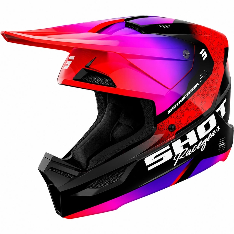 Kask motocrossowy Shot Furious Stream Kids Glossy Red