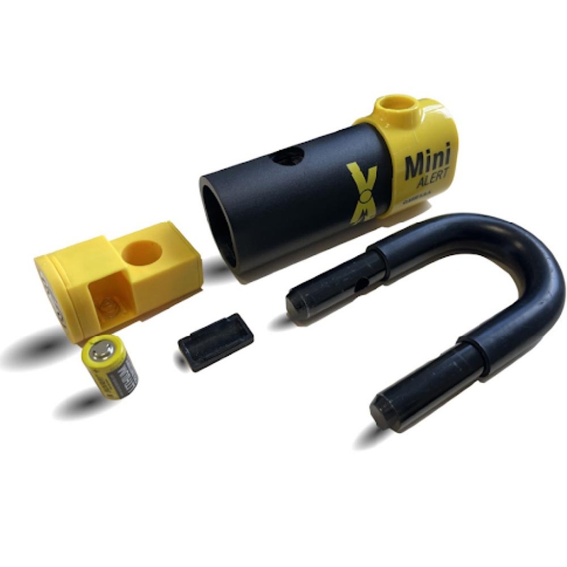 Łańcuchowa kłódka motocyklowa Auvray XTREM z blokadą XTREM Mini Alert U Lock, czarna