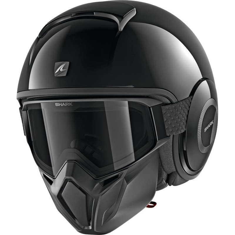 Otwarty kask motocyklowy SHARK DRAK Blank czarny połysk