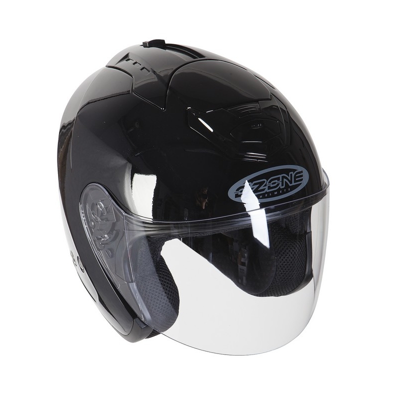 Otwarty kask motocyklowy Ozone A802 czarny-połysk wyprzedaż