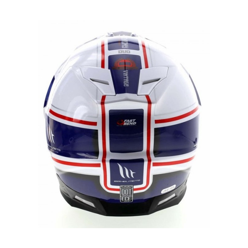 Enduro kask MT Synchrony Duosport SV Tourer biało-niebiesko-czerwony wyprzedaż
