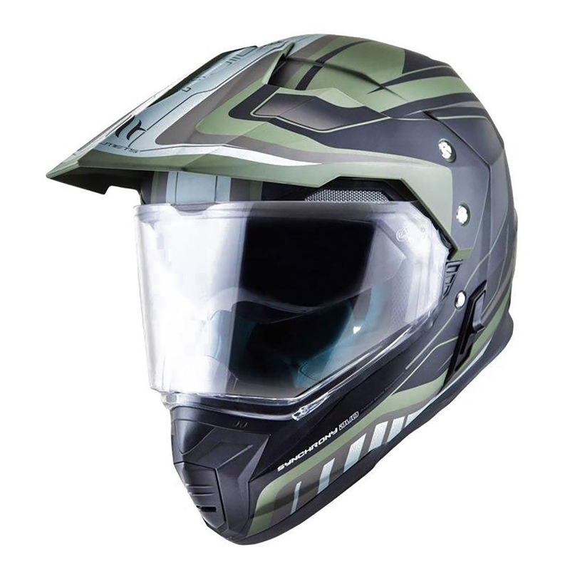 Enduro kask MT Synchrony Duosport SV Tourer zielono-czarno matowy