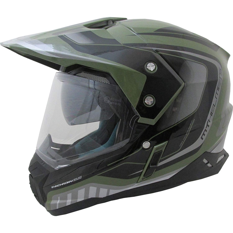 Enduro kask MT Synchrony Duosport SV Tourer zielono-czarno matowy