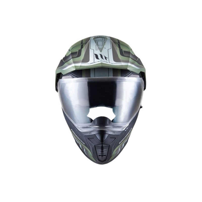 Enduro kask MT Synchrony Duosport SV Tourer zielono-czarno matowy
