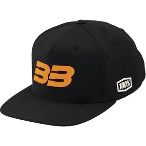 Czapka 100% BB33 Snapback czarno-pomarańczowa