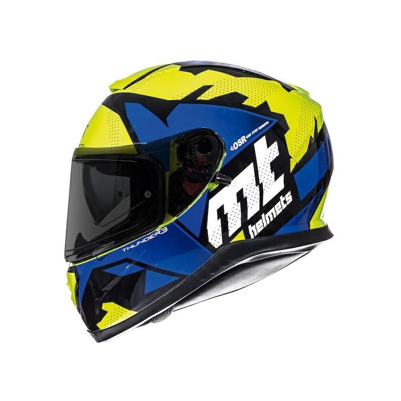 Integralny kask motocyklowy MT Thunder 3 SV Torn fluo żółto-niebieski wyprzedaż