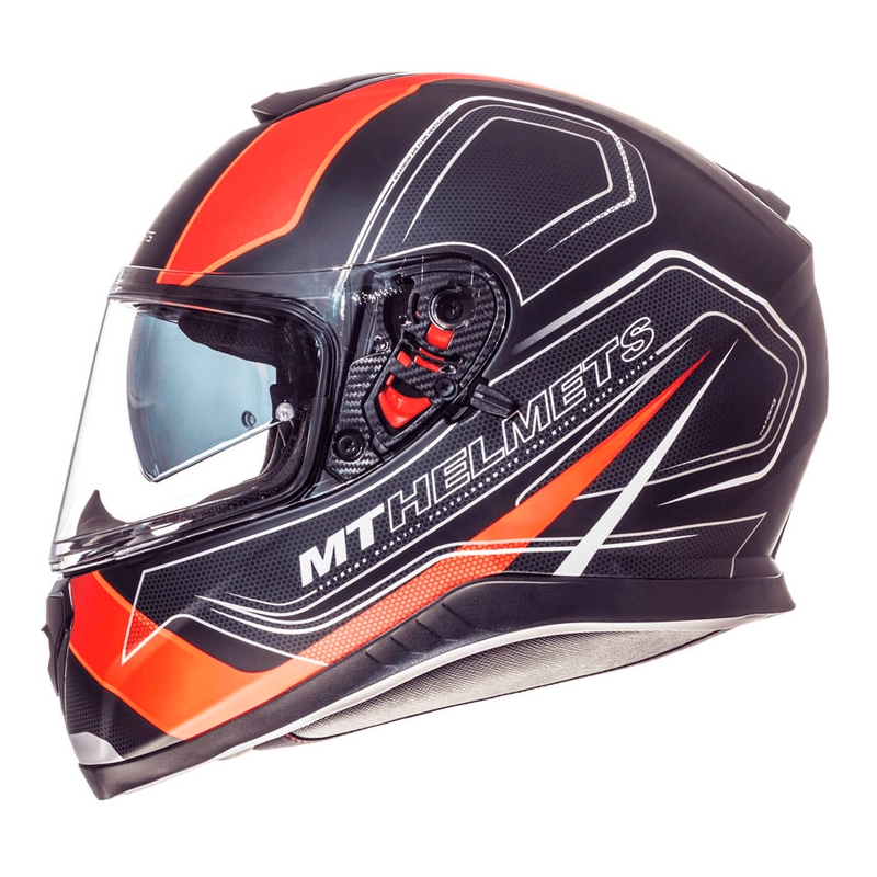 Integralny kask motocyklowy MT Thunder 3 SV Trace czarny matowy-fluo pomarańczowy wyprzedaż