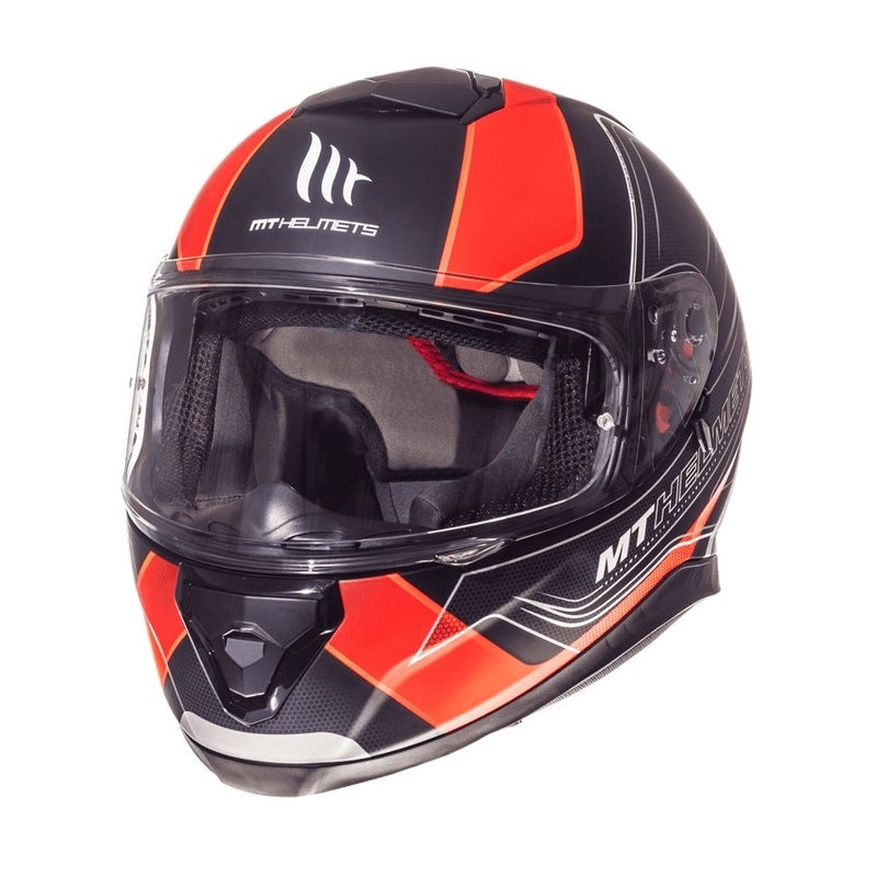 Integralny kask motocyklowy MT Thunder 3 SV Trace czarny matowy-fluo pomarańczowy wyprzedaż