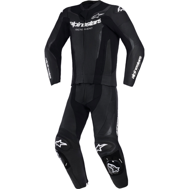 Dwuczęściowy skórzany kombinezon Alpinestars GP Force V2 czarno-biały